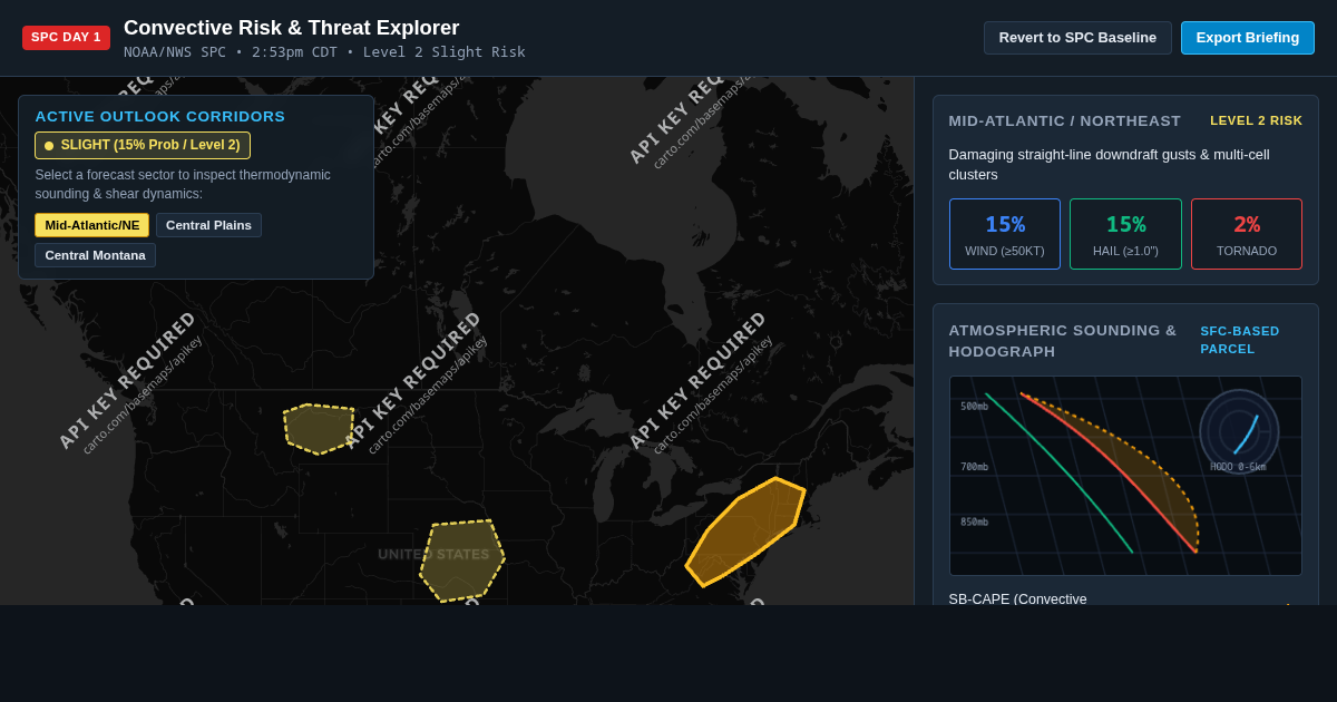 SPC Day 1 Convective Risk & Storm Threat Explorer preview