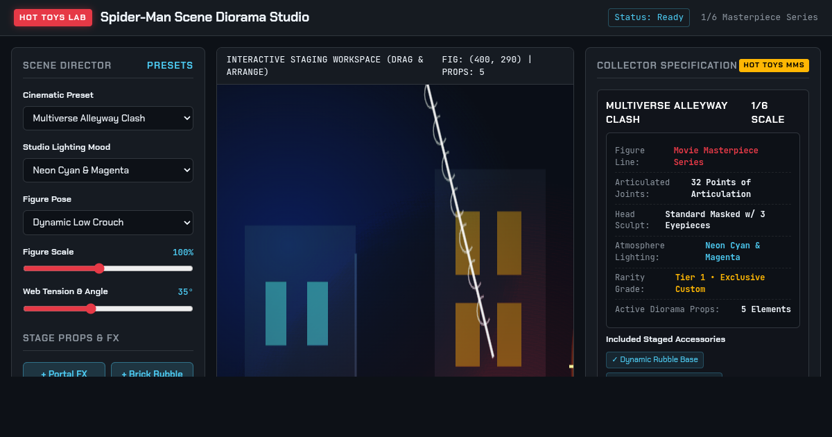 Spider-Man Scene Diorama Studio | Hot Toys Collectible Configurator preview