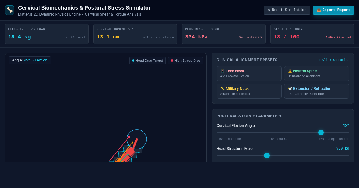 Cervical Biomechanics & Postural Stress Simulator preview