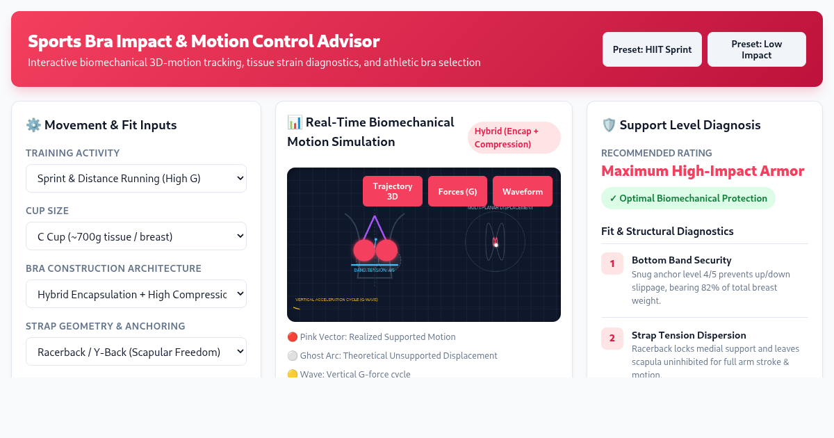 Sports Bra Impact & Motion Control Advisor preview