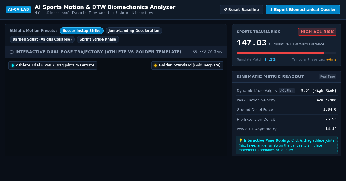 AI Sports Motion & DTW Biomechanics Analyzer preview