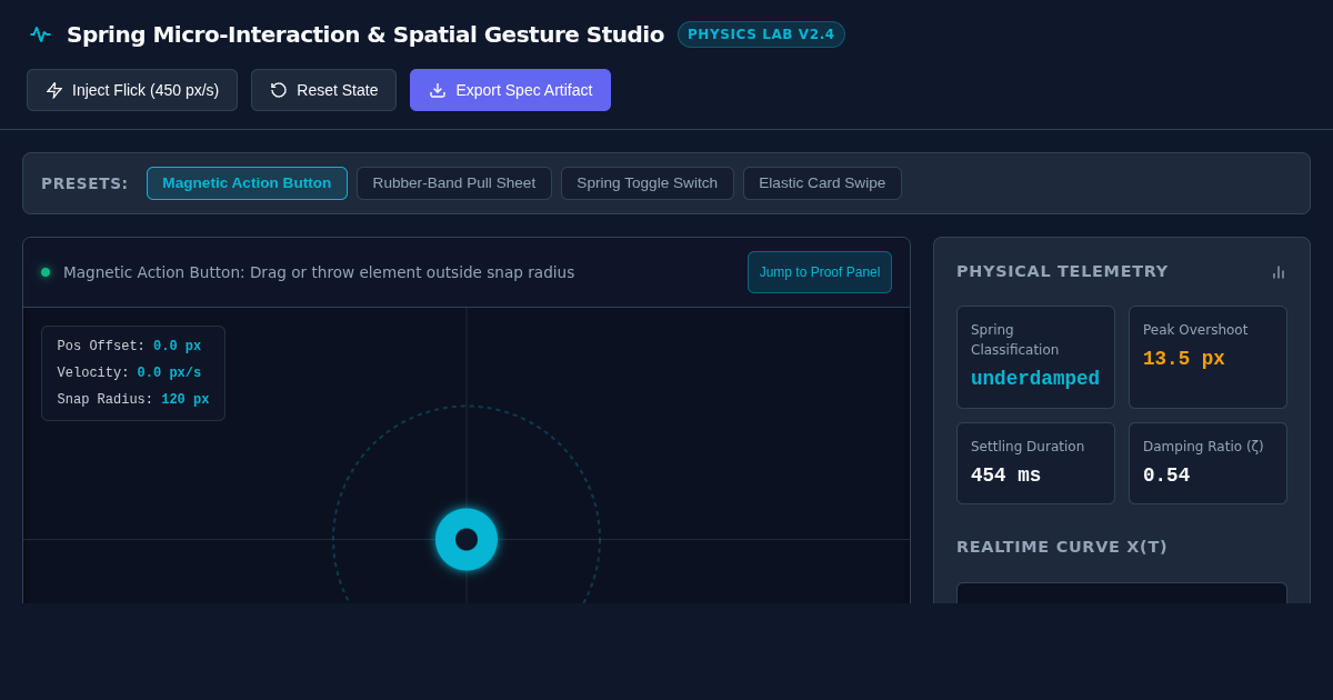 Spring Micro-Interaction & Spatial Gesture Studio preview