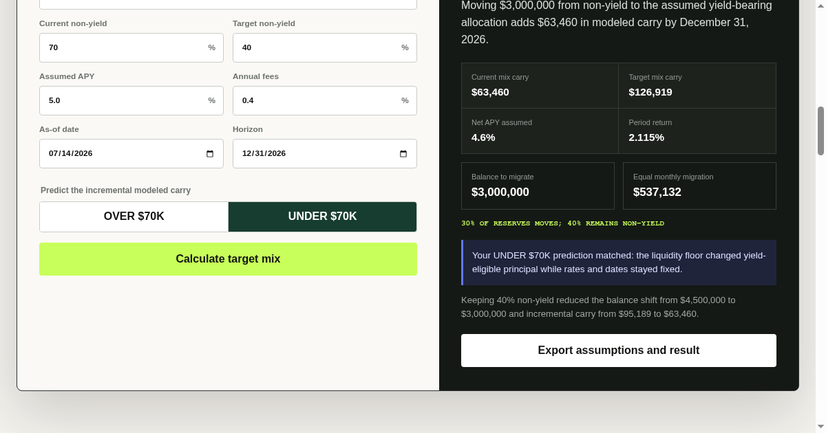 Stablecoin Carry Comparator preview