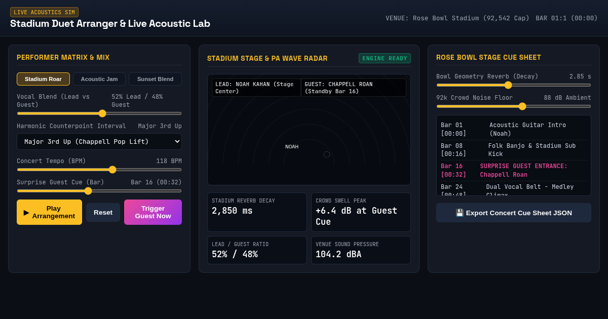 Stadium Duet Arranger & Live Acoustic Lab preview