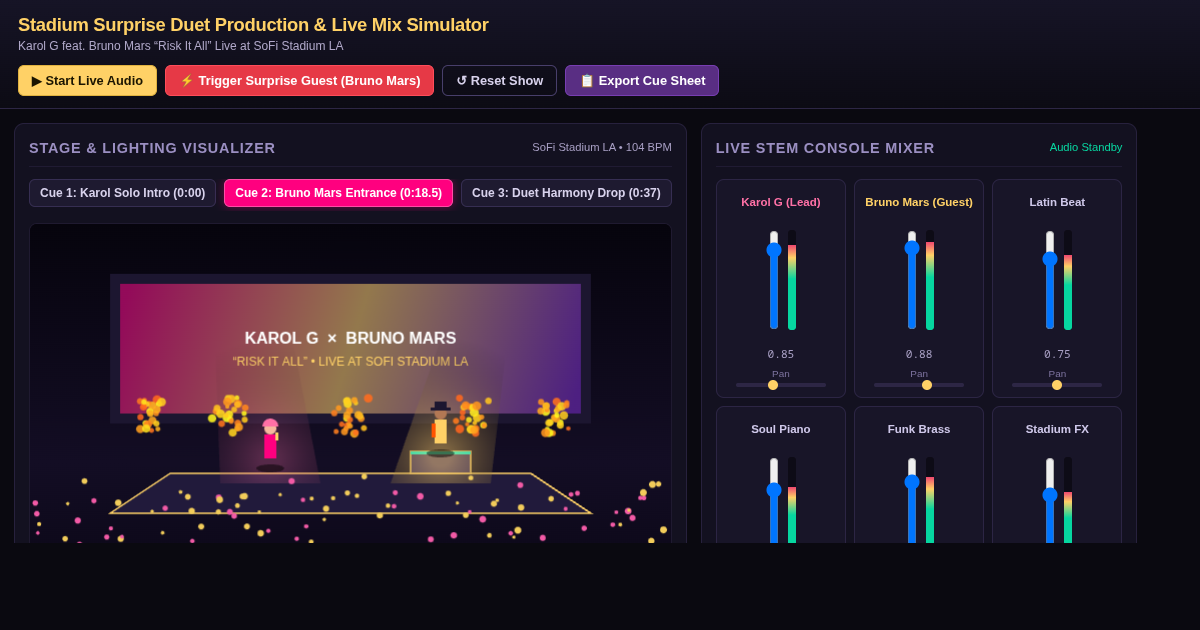 Stadium Surprise Duet Production & Live Mix Simulator preview
