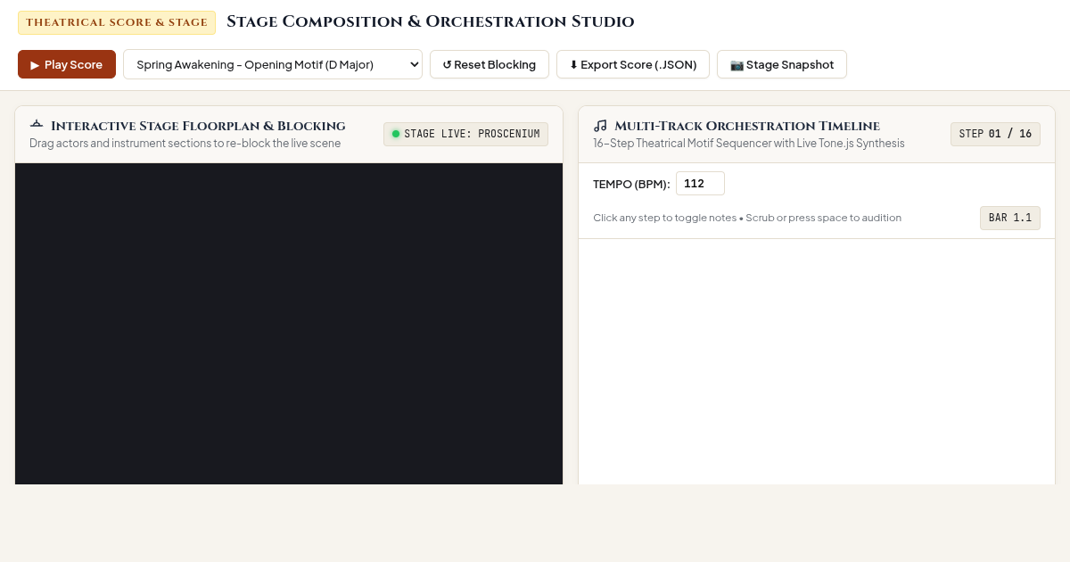 Stage Composition & Orchestration Studio preview