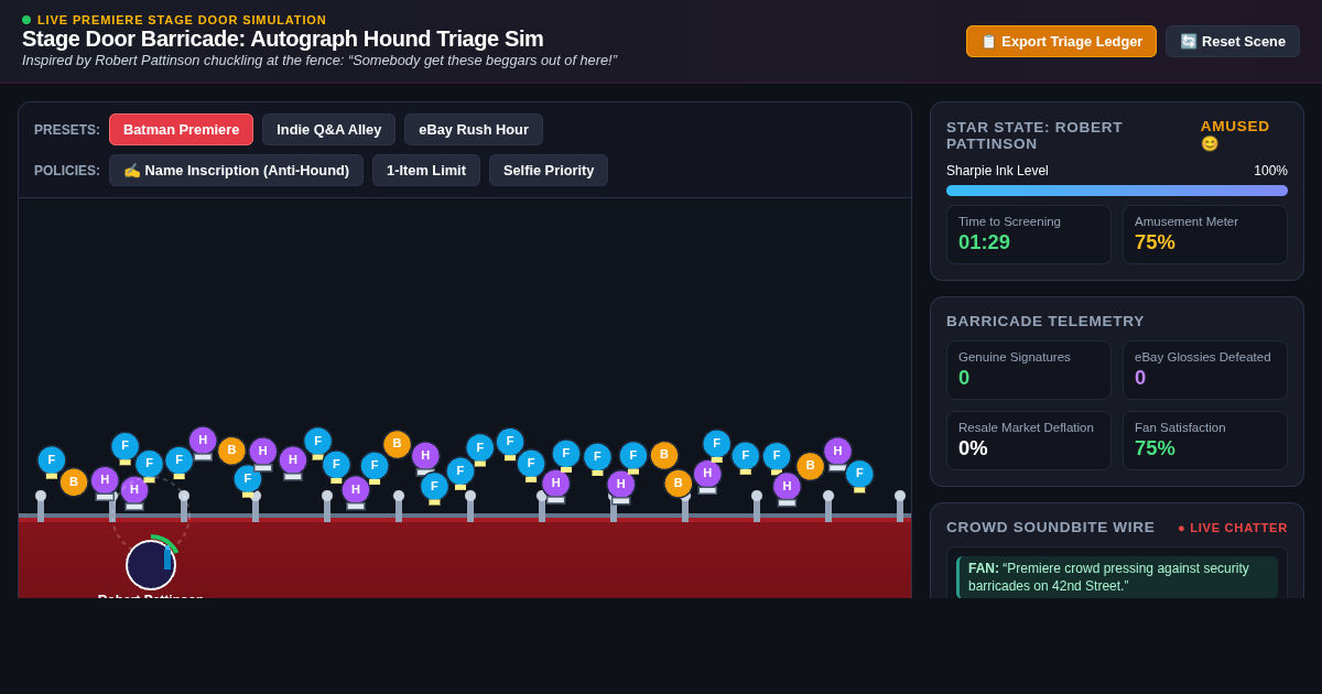 Stage Door Barricade: Autograph Hound Triage Sim preview