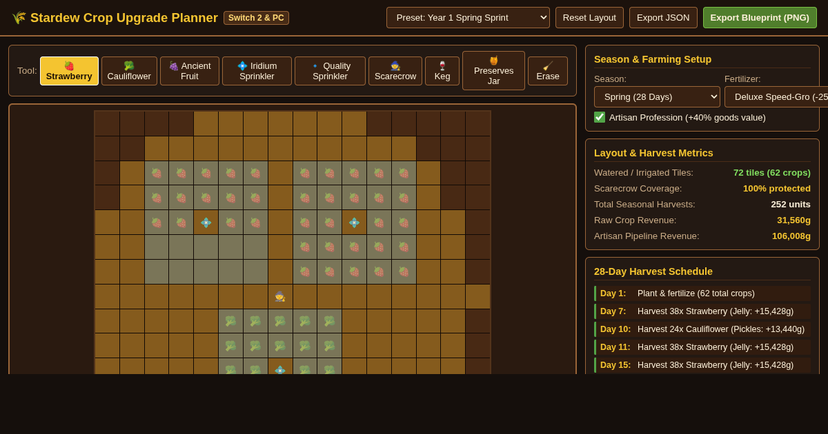 Stardew Valley Crop & Farm Upgrade Planner preview