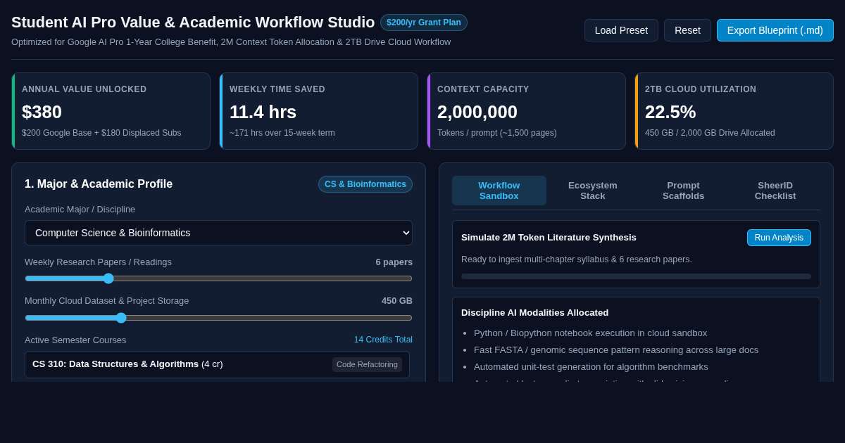 Student AI Pro Value & Academic Workflow Studio preview