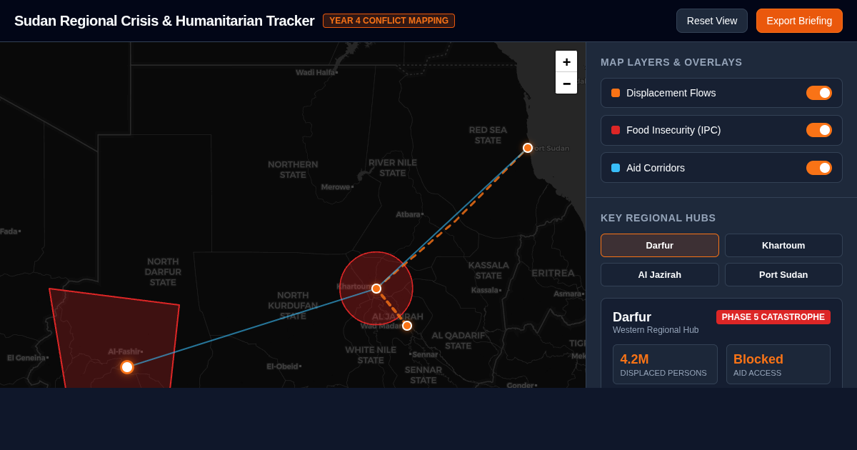 Sudan Regional Crisis & Humanitarian Tracker preview