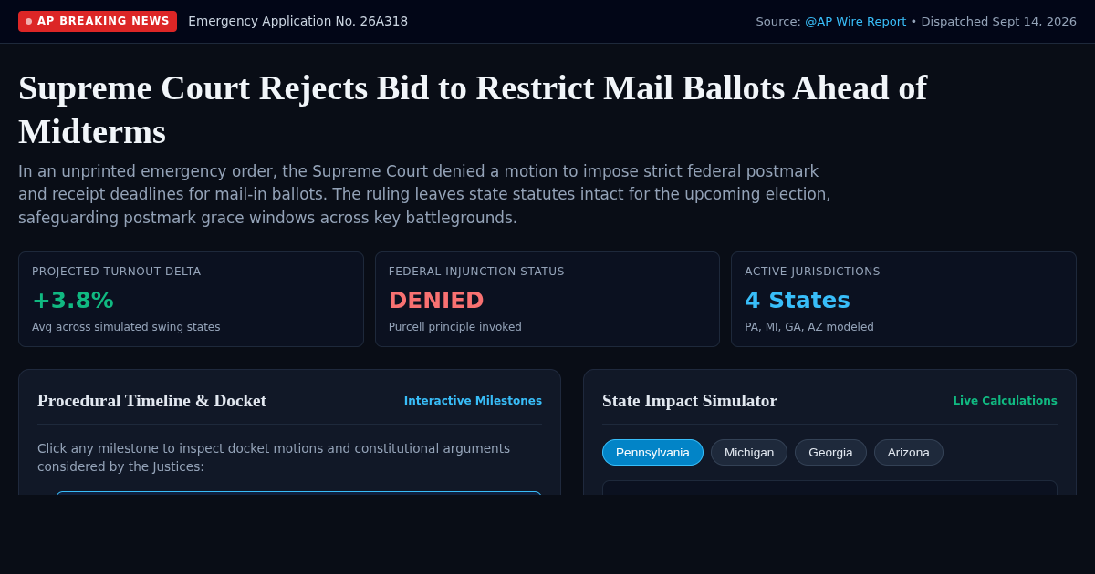 Supreme Court Mail Ballot Ruling: Midterm Impact & Access Simulator preview