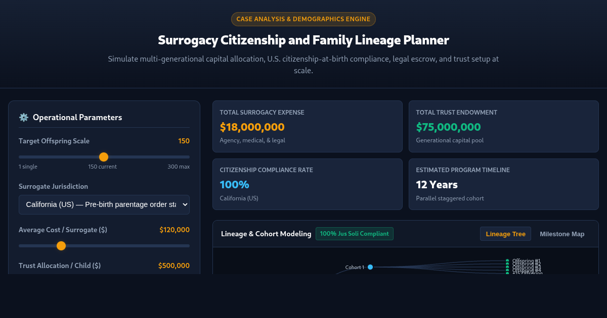 Surrogacy Citizenship and Family Lineage Planner preview