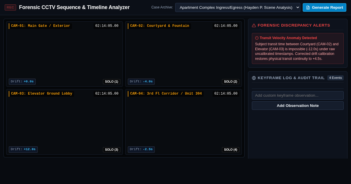 Forensic CCTV Sequence & Timeline Analyzer preview