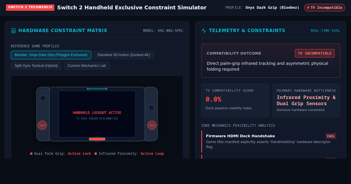 Switch 2 Handheld Exclusive Constraint Simulator preview