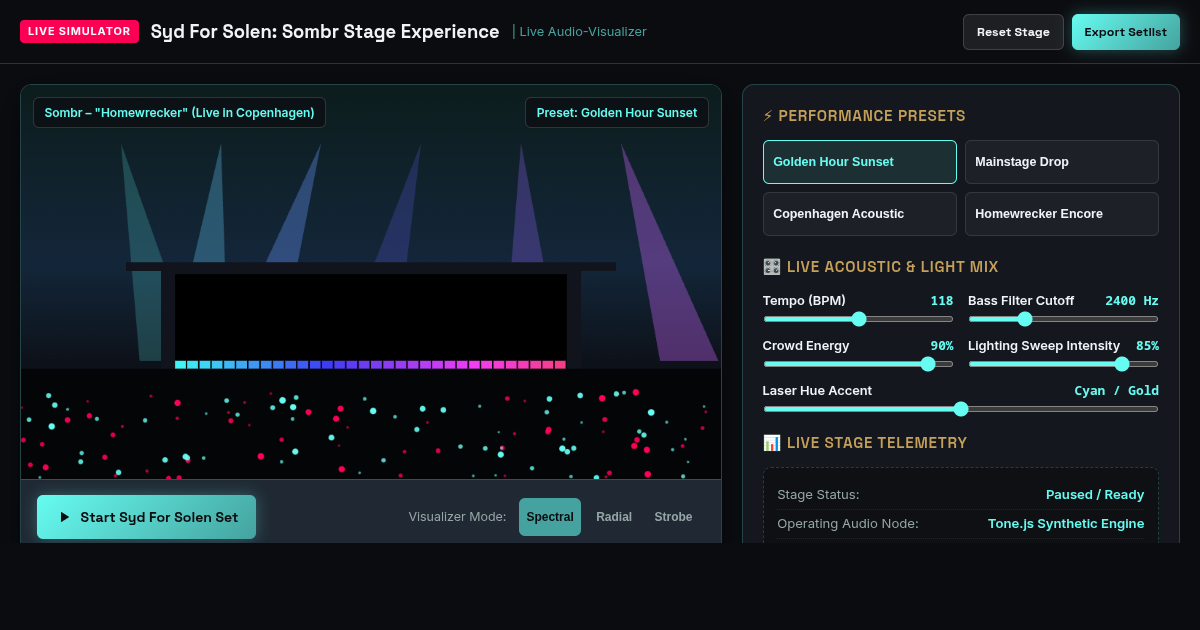 Syd For Solen: Sombr Stage Experience preview
