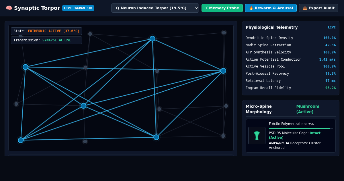 Synaptic Torpor: Hibernation & Memory Circuit Simulator preview