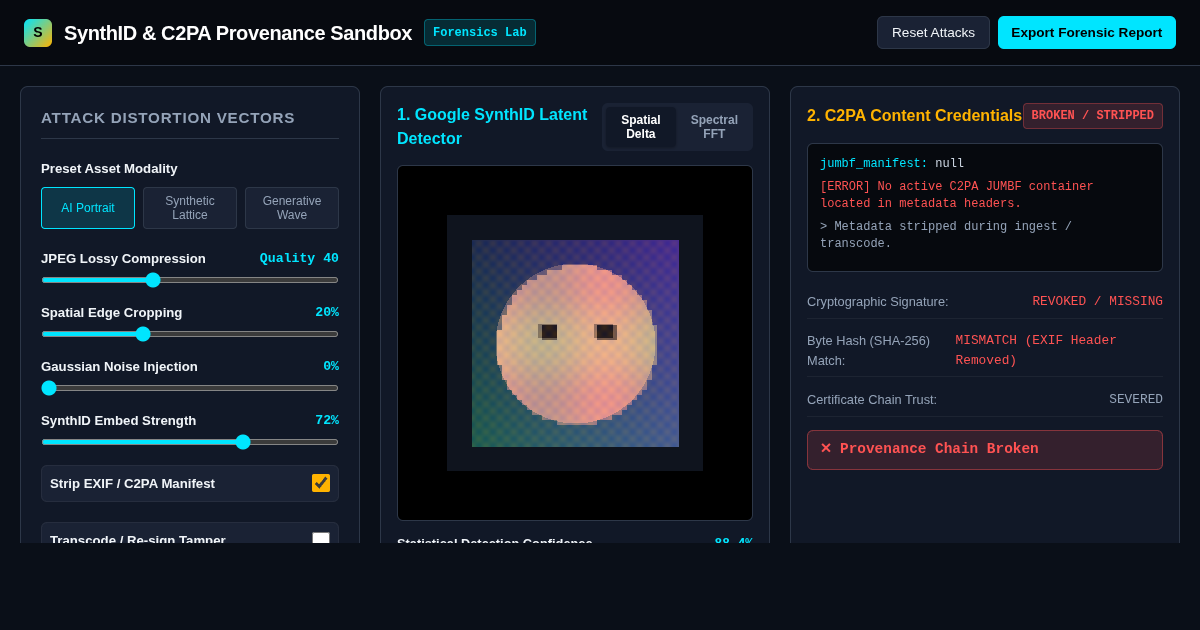 SynthID & C2PA Watermark Sandbox preview