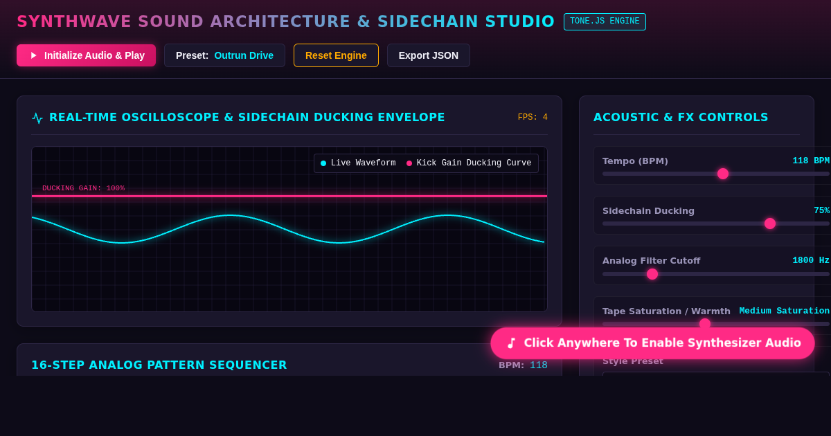 Synthwave Sound Architecture & Sidechain Studio preview
