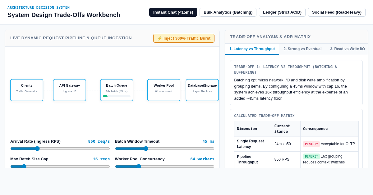 System Design Trade-Offs Workbench: Architecture Simulation & Decision Engine preview