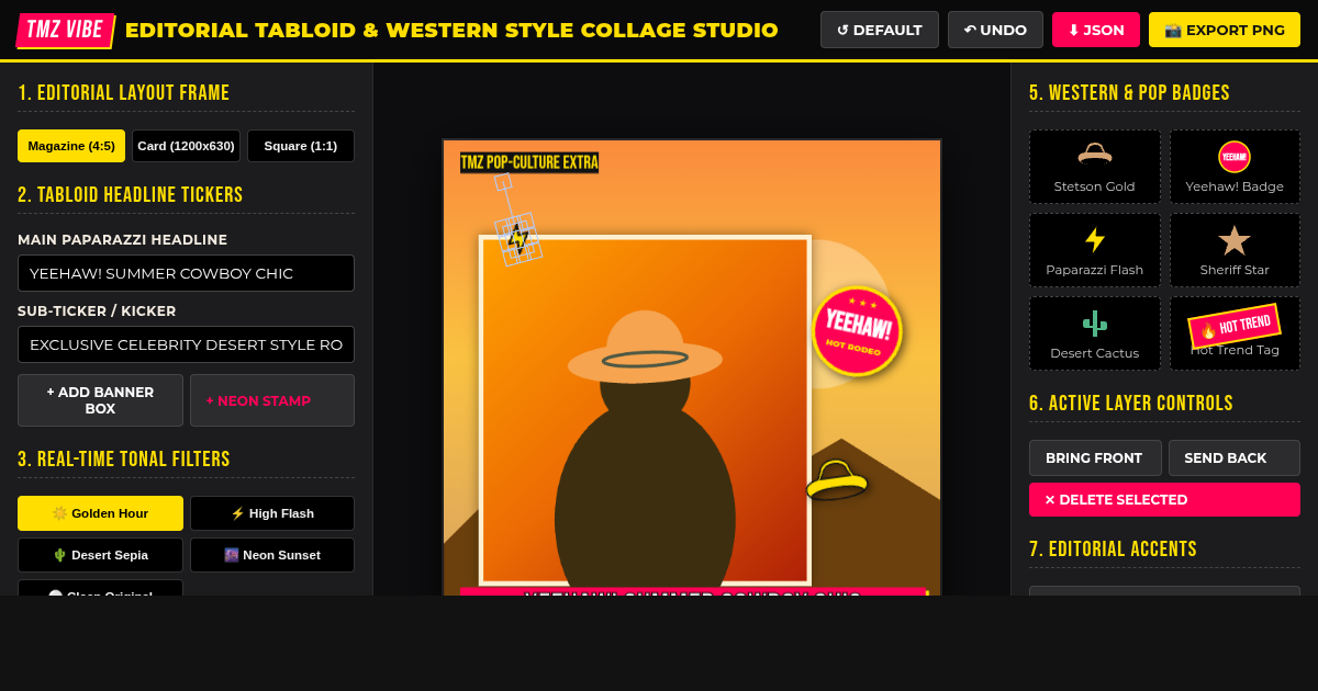 Editorial Tabloid & Western Style Collage Studio preview