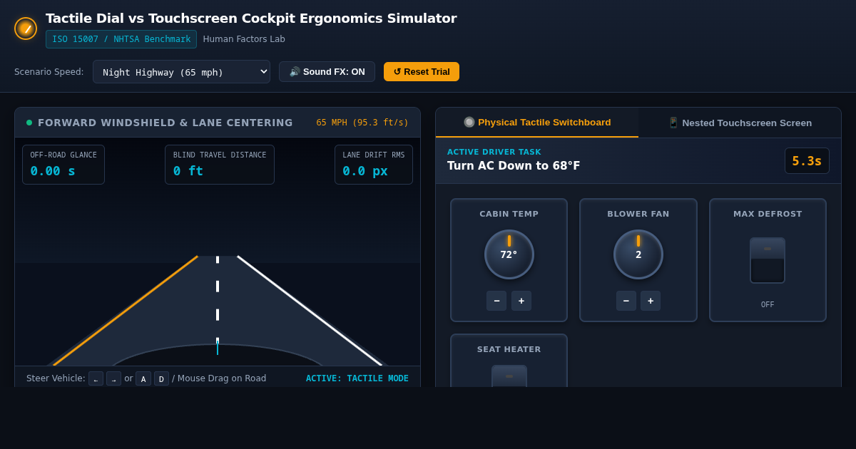 Tactile Dial vs Touchscreen Cockpit Ergonomics Simulator preview