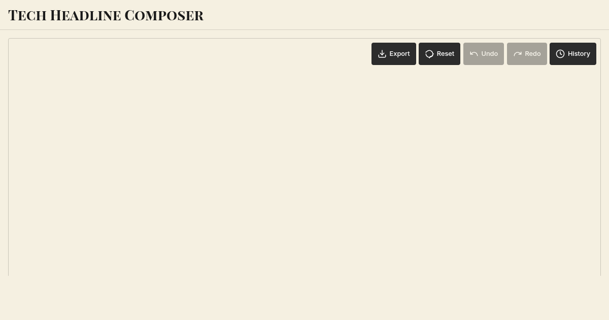 Tech Headline Composer preview