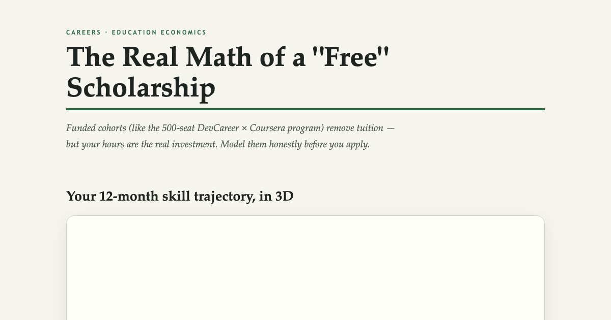 Is a Tech Scholarship Worth It? ROI Calculator preview