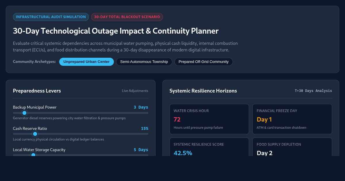 30-Day Technological Outage Impact & Continuity Planner preview