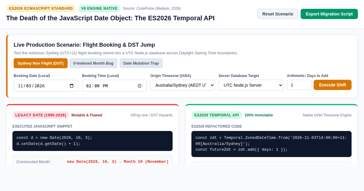 Temporal API Migration Workbench: Replace Legacy JavaScript Dates preview