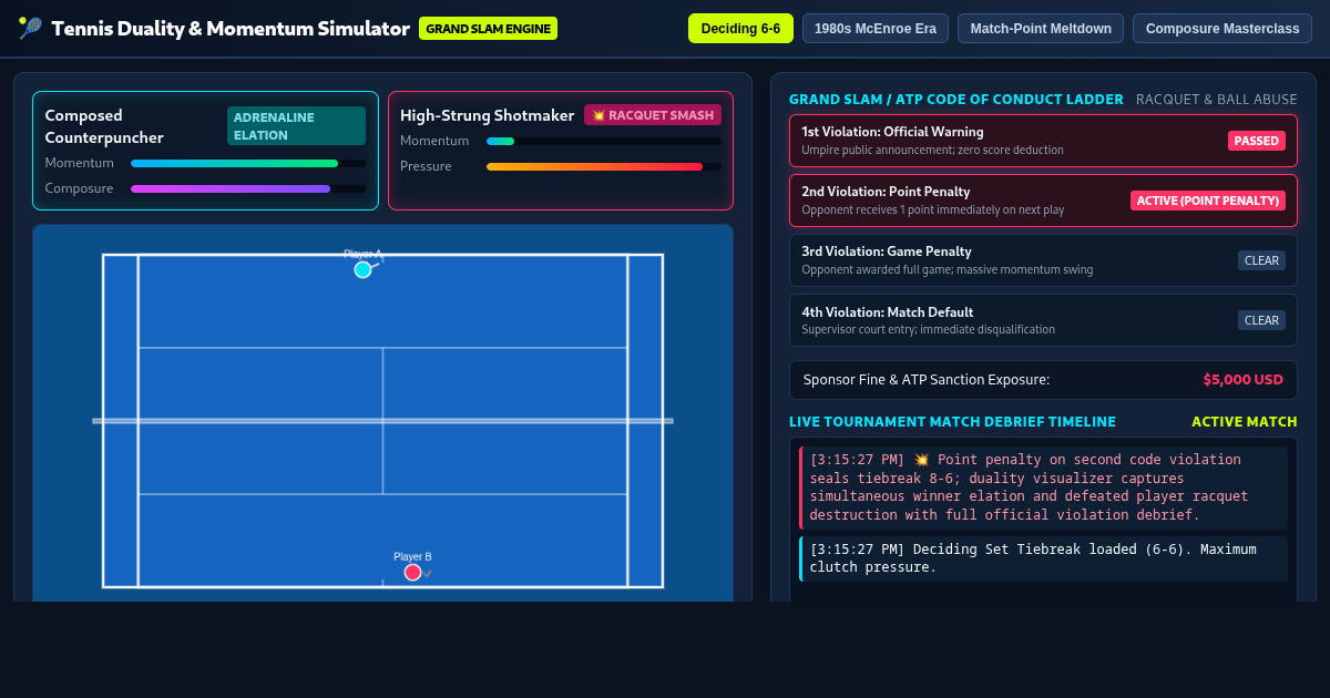 Tennis Duality & Momentum Simulator preview