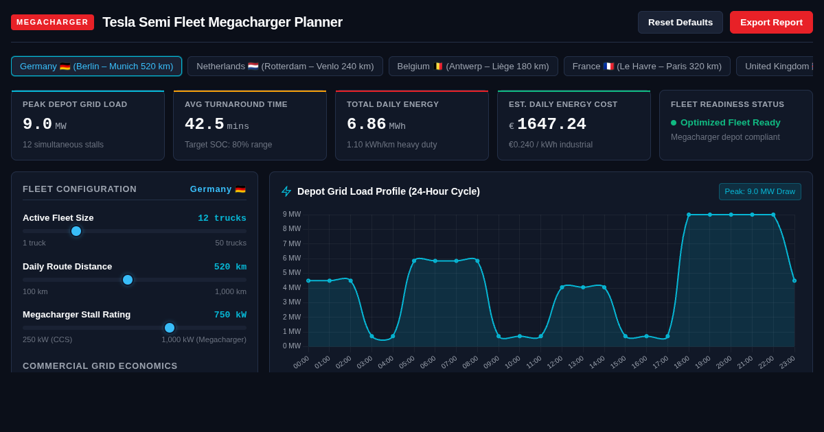 Tesla Semi Fleet Megacharger Planner preview