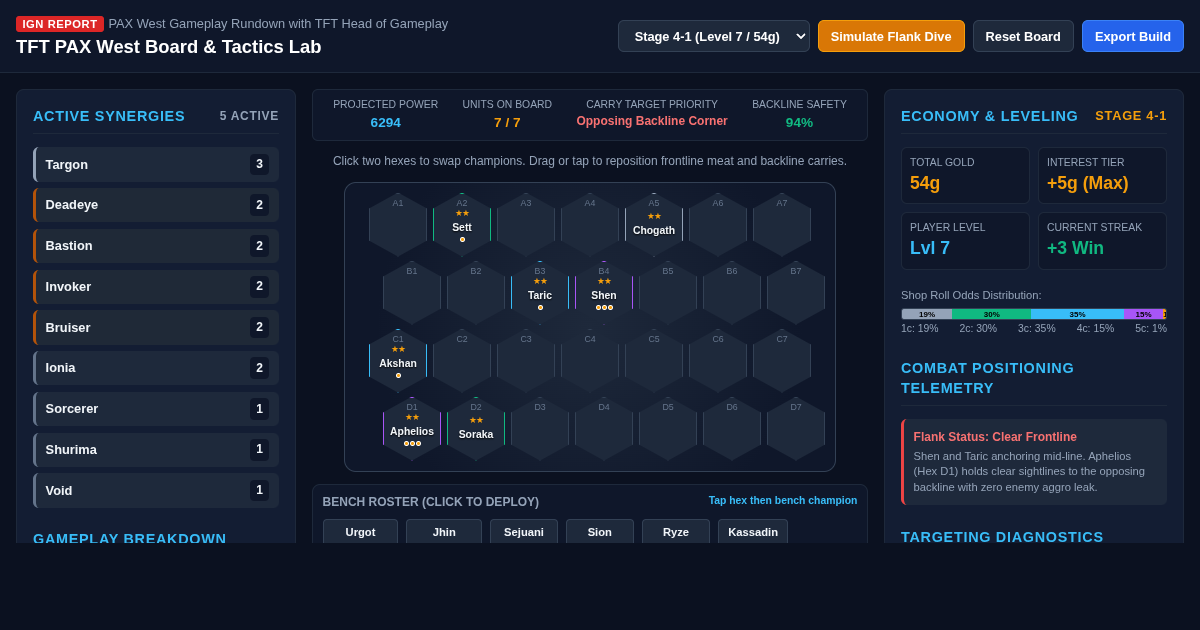 TFT PAX West Board & Tactics Lab: Gameplay Rundown Simulator preview