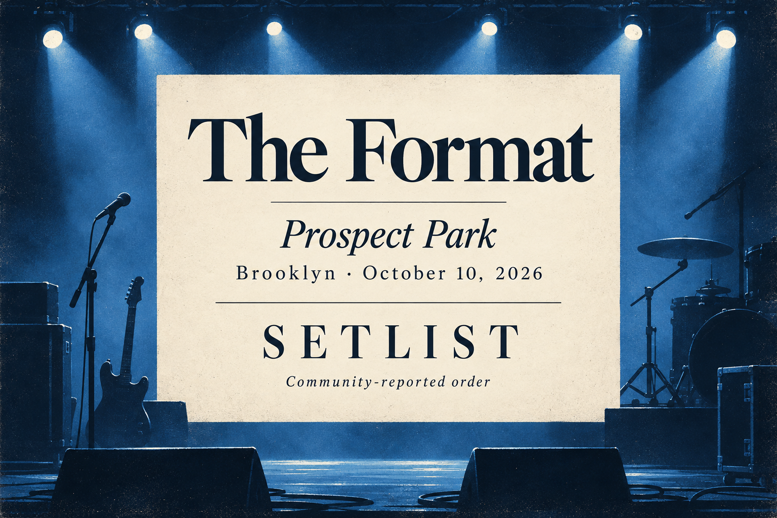 Concert setlist editorial preview