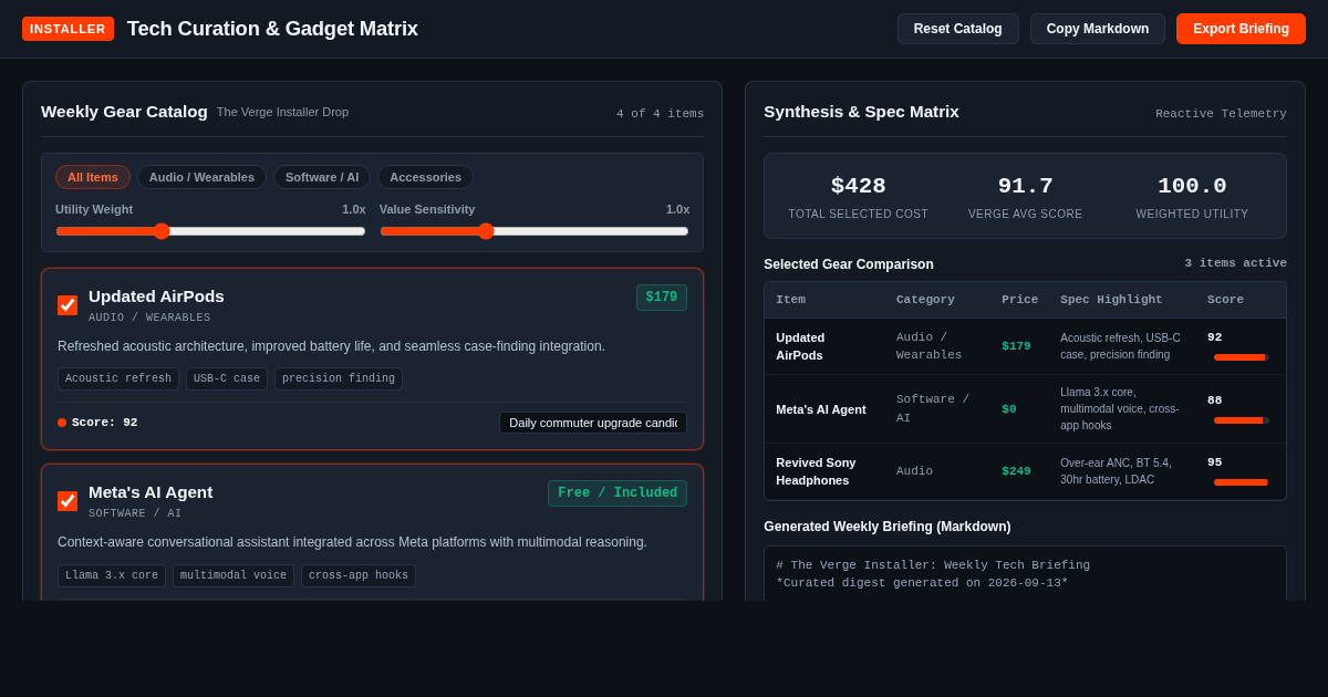 The Verge Installer Weekly Tech Curation & Gadget Matrix preview