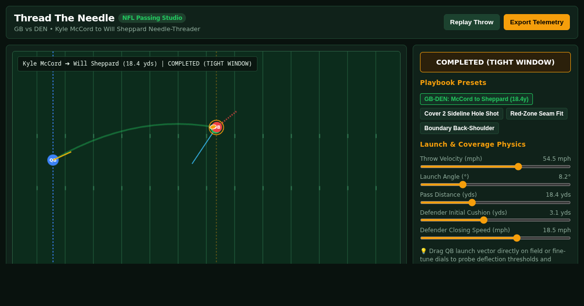 Thread The Needle: NFL Tight-Window Passing Mechanics Studio preview