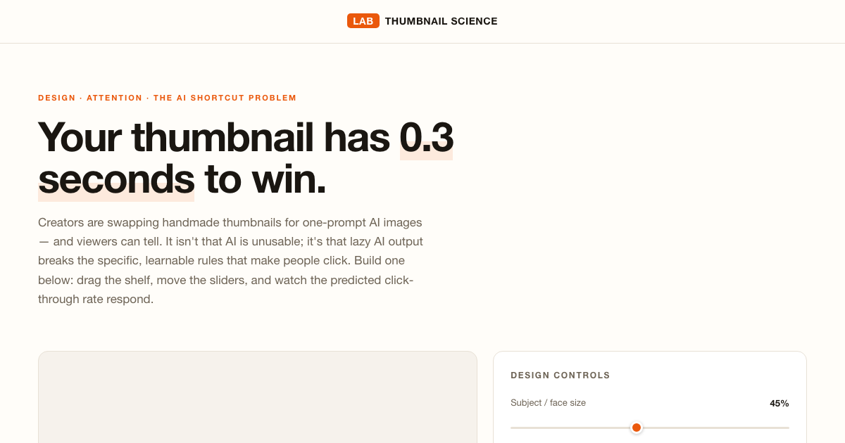 Thumbnail Science: Why Handmade Beats Lazy AI preview