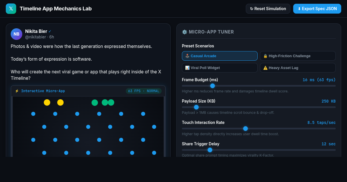 Timeline App Mechanics Lab - Viral Timeline App Simulator preview