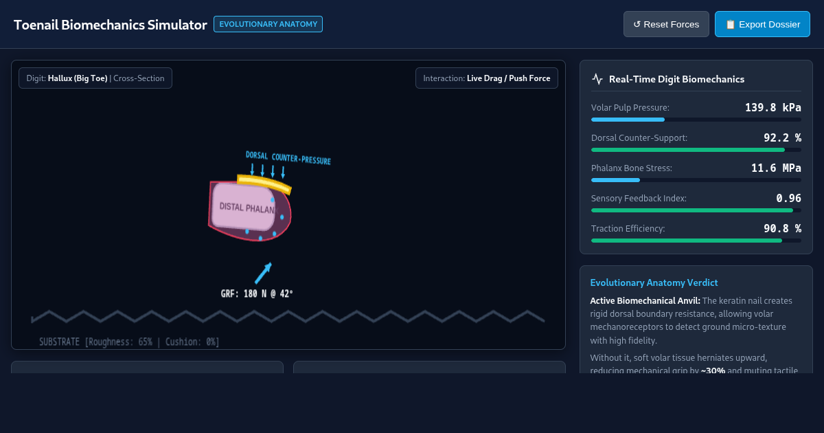 Toenail Biomechanics & Evolutionary Function Simulator preview