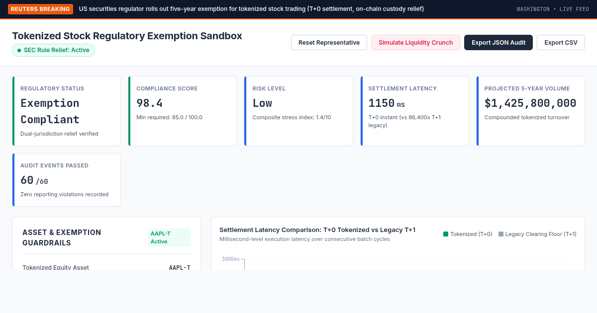 Tokenized Stock Regulatory Exemption Sandbox preview