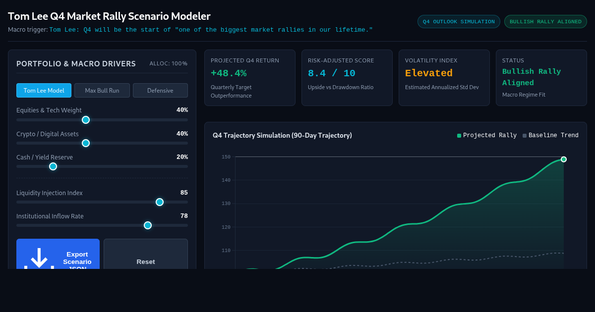 Tom Lee Q4 Market Rally Scenario Modeler preview