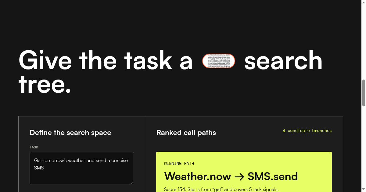 Tool Path Atlas | Search for the call preview