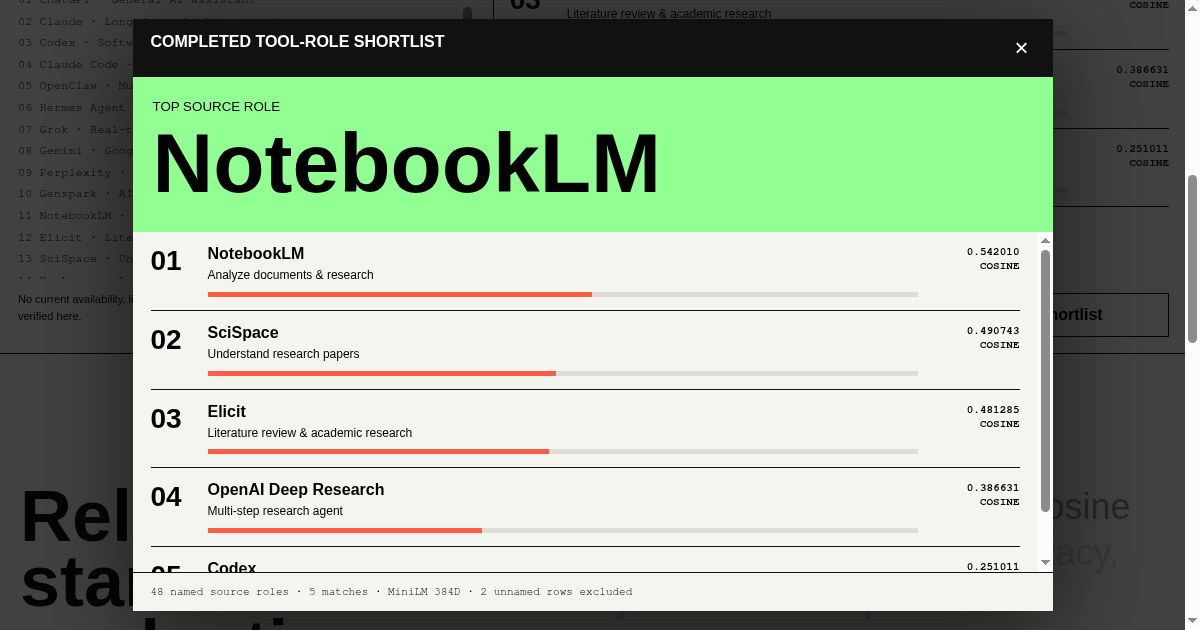 Tool Role Matcher preview