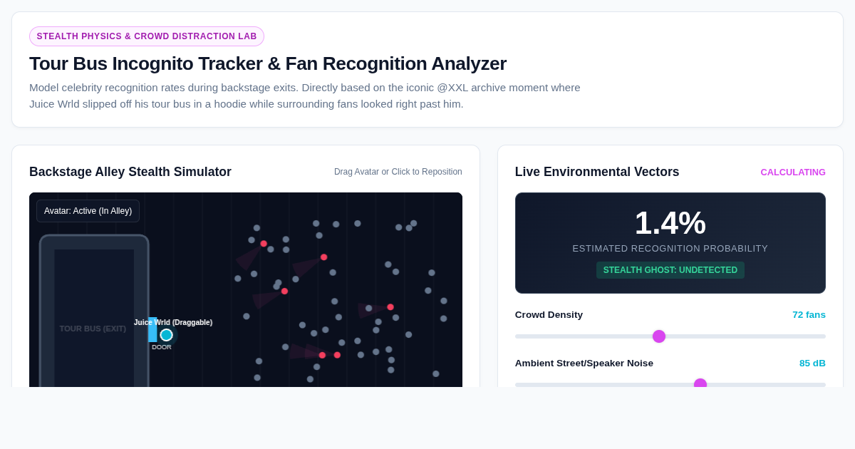 Tour Bus Incognito Tracker & Fan Recognition Analyzer preview