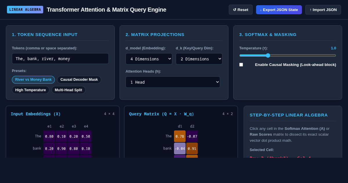 Mathematical Attention & Matrix Query Engine preview