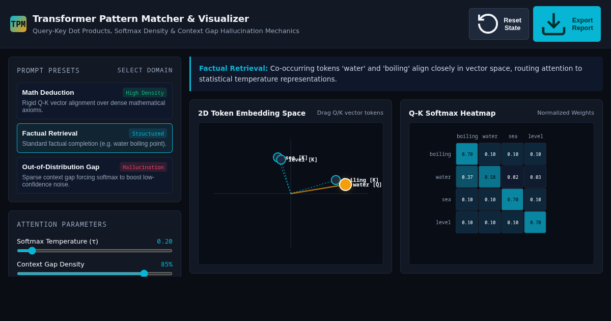 Transformer Pattern Matcher & Hallucination Visualizer preview