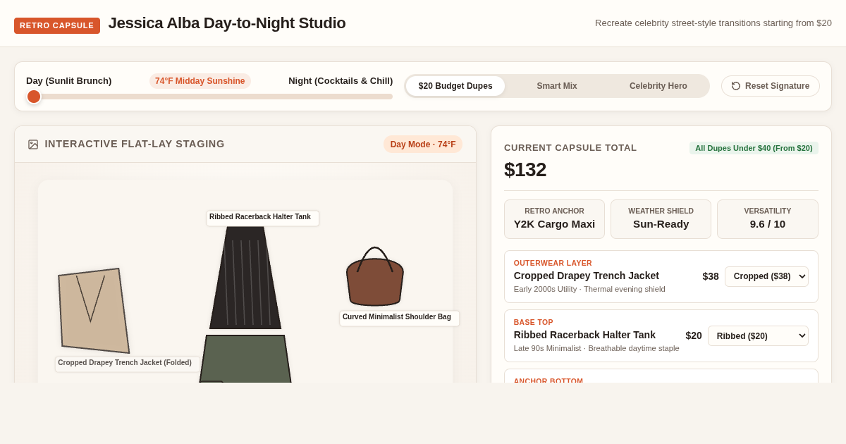 Jessica Alba Transitional Outfit Studio | Day-to-Night Capsule from $20 preview