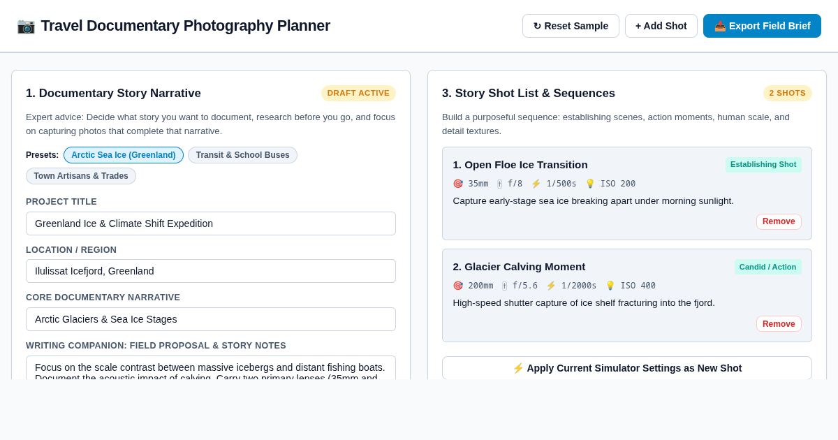 Travel Documentary Photography Planner & Story Board preview