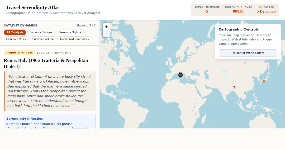 Travel Serendipity Atlas — Field Chronicle & Spontaneous Journey Mapper preview