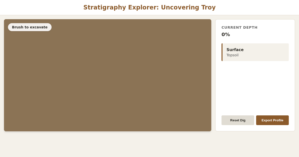 Stratigraphy Explorer: Uncovering Troy preview
