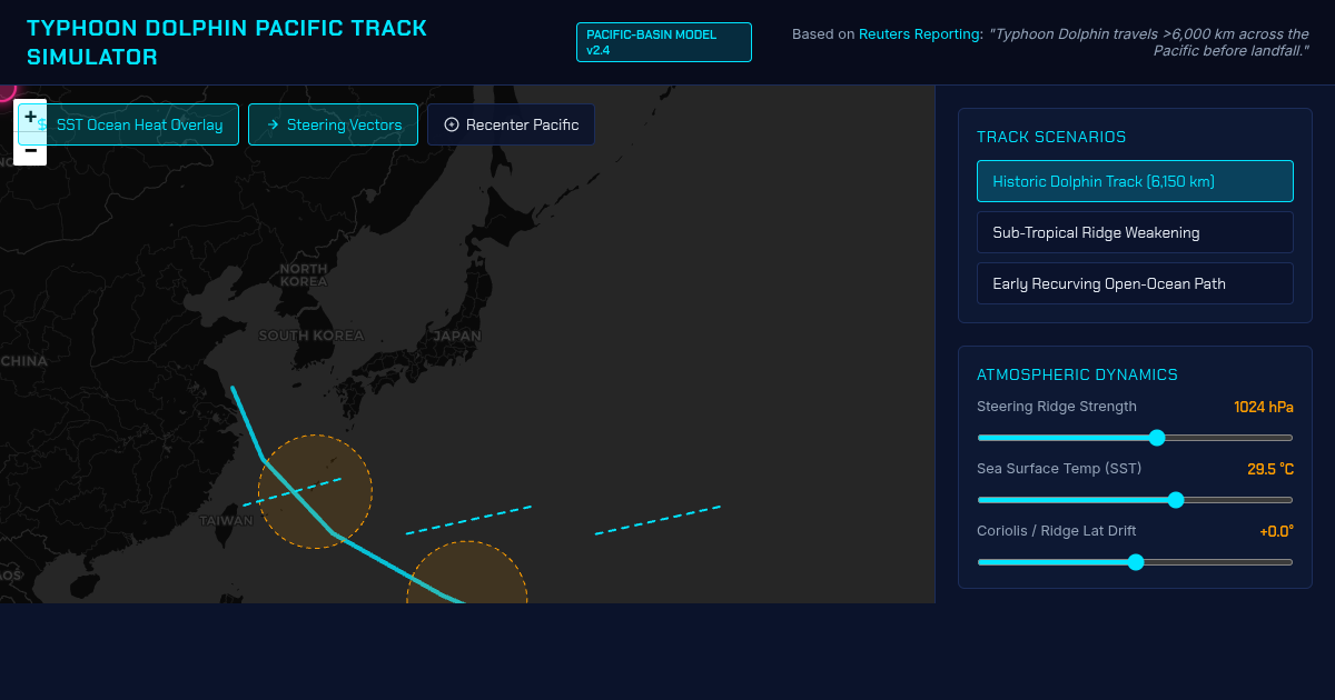 Typhoon Dolphin Pacific Track Simulator preview